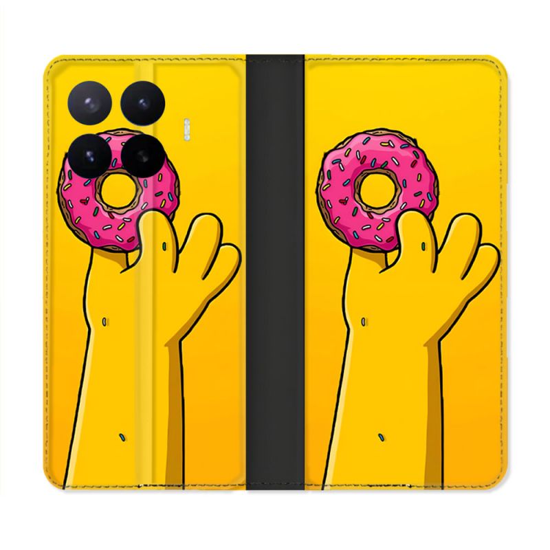 Housse Cuir Portefeuille Pour Xiaomi 17T Pro Simpson Donuts