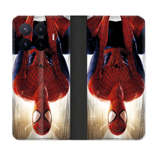 Housse Cuir Portefeuille Pour Xiaomi 17T Pro Spiderman Invers