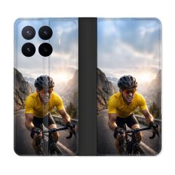 Housse Cuir Portefeuille Pour Xiaomi 17T Pro Sport Cyclisme Maillot Jaune