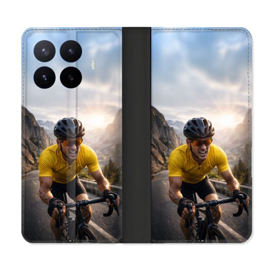 Housse Cuir Portefeuille Pour Xiaomi 17T Pro Sport Cyclisme Maillot Jaune