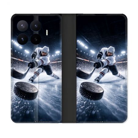 Housse Cuir Portefeuille Pour Xiaomi 17T Pro Sport Hockey sur Glace