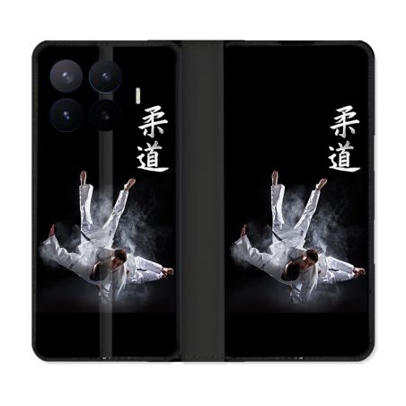 Housse Cuir Portefeuille Pour Xiaomi 17T Pro Sport Judo Noir