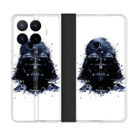 Housse Cuir Portefeuille Pour Xiaomi 17T Pro Star Wars - Dark Vador Blanc