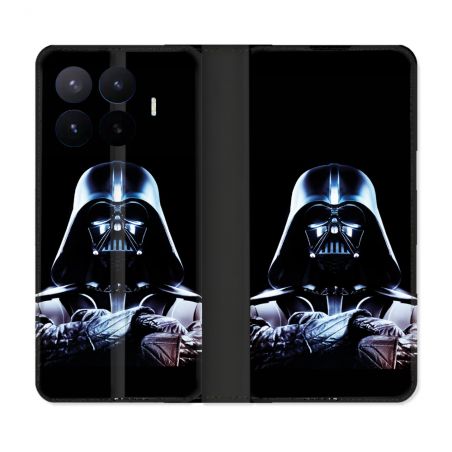 Housse Cuir Portefeuille Pour Xiaomi 17T Pro Star Wars - Dark Vador Noir