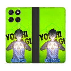 Housse Cuir Portefeuille Pour Motorola Moto G67 / G77 / G87 Manga Blue Lock Yoichi Isagi