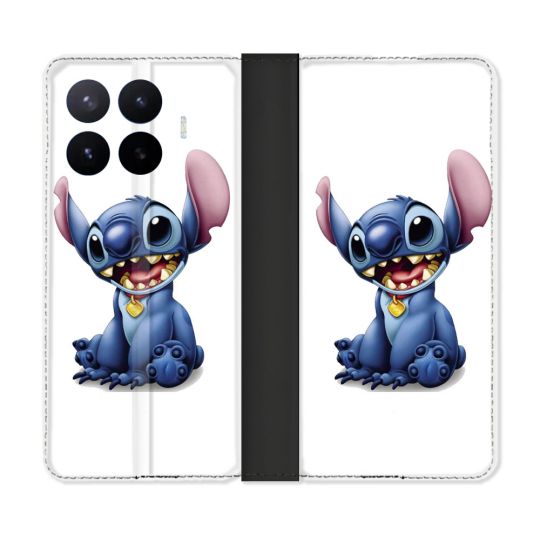 Housse Cuir Portefeuille Pour Xiaomi 17T Pro Stitch Blanc