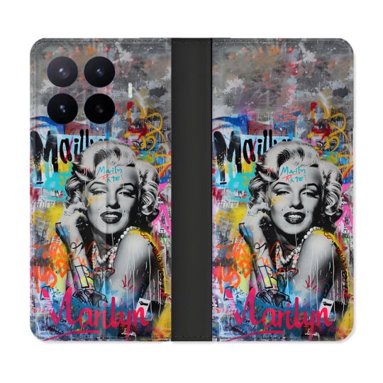 Housse Cuir Portefeuille Pour Xiaomi 17T Pro Street Art Maryline Monroe