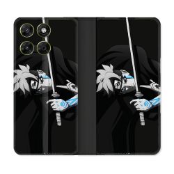 Housse Cuir Portefeuille Pour Motorola Moto G67 / G77 / G87 Manga Boruto Epée