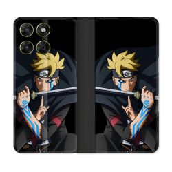 Housse Cuir Portefeuille Pour Motorola Moto G67 / G77 / G87 Manga Boruto Tatouage