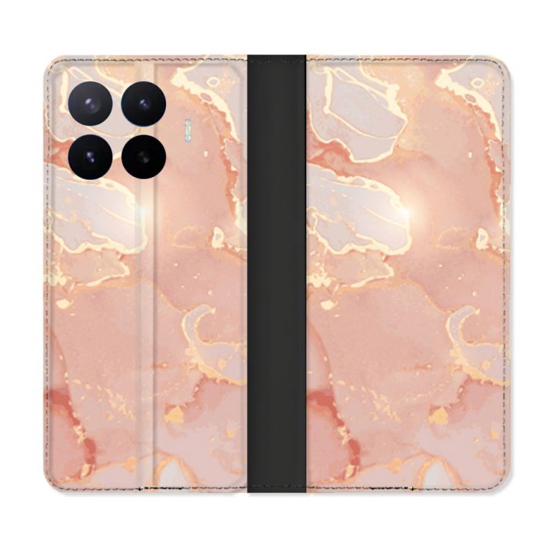 Housse Cuir Portefeuille Pour Xiaomi 17T Pro Texture Marbre Rose