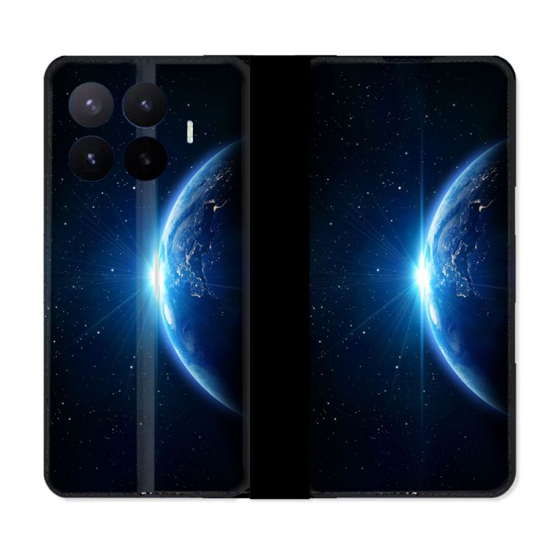 Housse Cuir Portefeuille Pour Xiaomi 17T Pro Univers Planete Terre