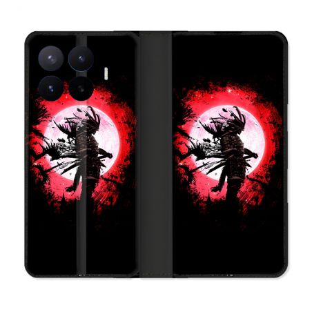 Housse Cuir Portefeuille Pour Xiaomi 17T Pro Voyage Japon Samourai