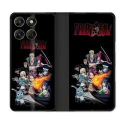Housse Cuir Portefeuille Pour Motorola Moto G67 / G77 / G87 Manga Fairy Tail Logo Team