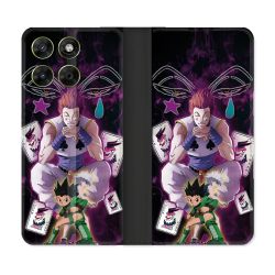 Housse Cuir Portefeuille Pour Motorola Moto G67 / G77 / G87 Manga Hunter X Hunter Hisoka
