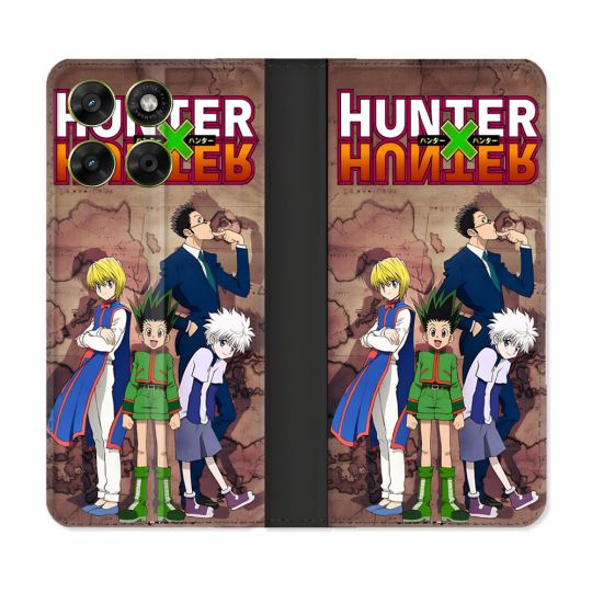 Housse Cuir Portefeuille Pour Motorola Moto G67 / G77 / G87 Manga Hunter X Hunter Vintage