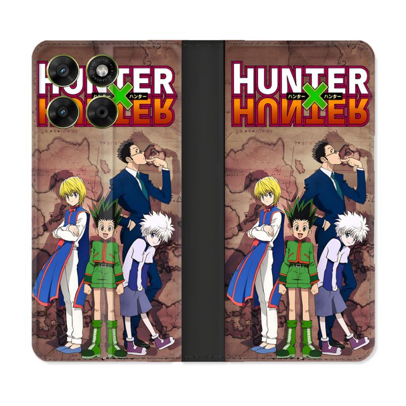 Housse Cuir Portefeuille Pour Motorola Moto G67 / G77 / G87 Manga Hunter X Hunter Vintage