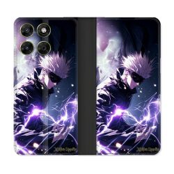 Housse Cuir Portefeuille Pour Motorola Moto G67 / G77 / G87 Manga Jujutsu Kaisen Gojo Saturo