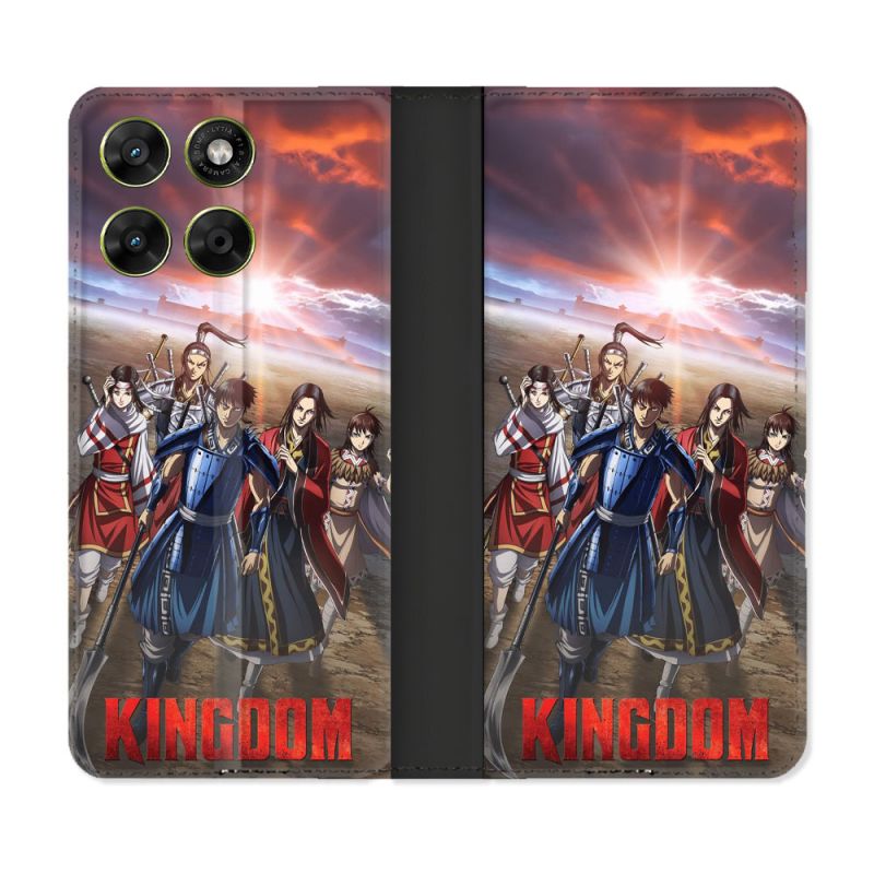Housse Cuir Portefeuille Pour Motorola Moto G67 / G77 / G87 Manga Kingdom Affiche