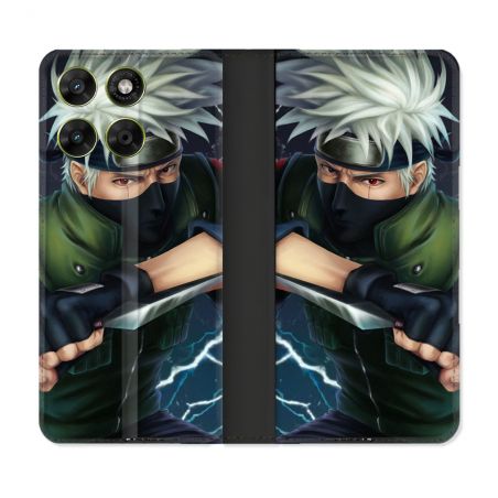 Housse Cuir Portefeuille Pour Motorola Moto G67 / G77 / G87 Manga Naruto Kakashi