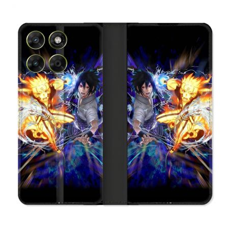 Housse Cuir Portefeuille Pour Motorola Moto G67 / G77 / G87 Manga Naruto VS