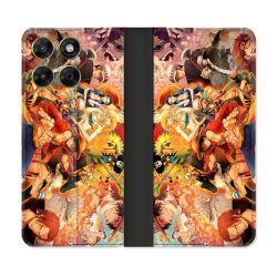 Housse Cuir Portefeuille Pour Motorola Moto G67 / G77 / G87 Manga One Piece Nakama