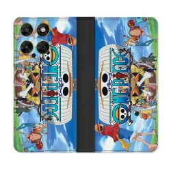 Housse Cuir Portefeuille Pour Motorola Moto G67 / G77 / G87 Manga One Piece Sunny