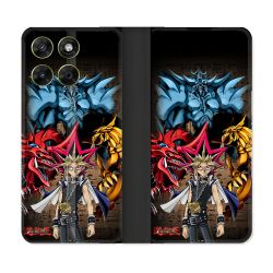 Housse Cuir Portefeuille Pour Motorola Moto G67 / G77 / G87 Manga Yu Gi Oh