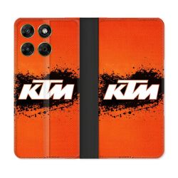 Housse Cuir Portefeuille Pour Motorola Moto G67 / G77 / G87 Moto KTM
