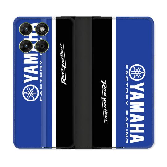 Housse Cuir Portefeuille Pour Motorola Moto G67 / G77 / G87 Moto Yamaha