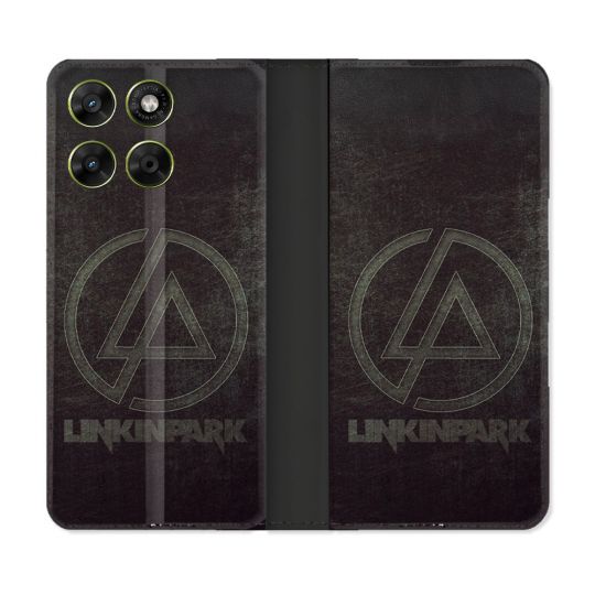 Housse Cuir Portefeuille Pour Motorola Moto G67 / G77 / G87 Musique Rock Linkin Park