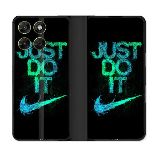 Housse Cuir Portefeuille Pour Motorola Moto G67 / G77 / G87 Nike Just Do It