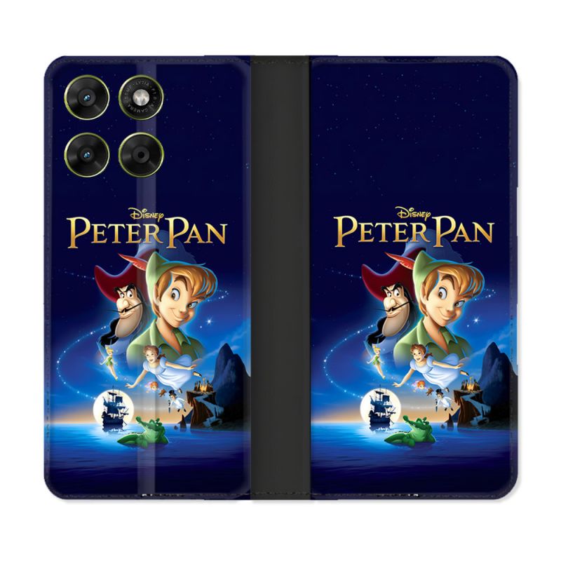 Housse Cuir Portefeuille Pour Motorola Moto G67 / G77 / G87 Peter Pan Affiche