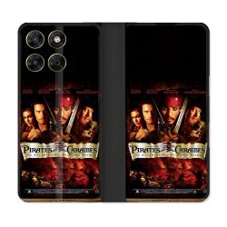 Housse Cuir Portefeuille Pour Motorola Moto G67 / G77 / G87 Pirate Des Caraibes