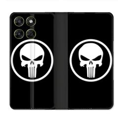 Housse Cuir Portefeuille Pour Motorola Moto G67 / G77 / G87 Punisher