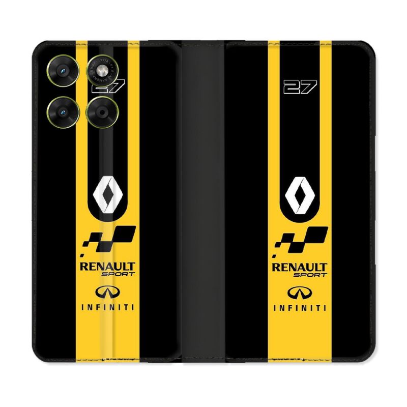 Housse Cuir Portefeuille Pour Motorola Moto G67 / G77 / G87 Renault