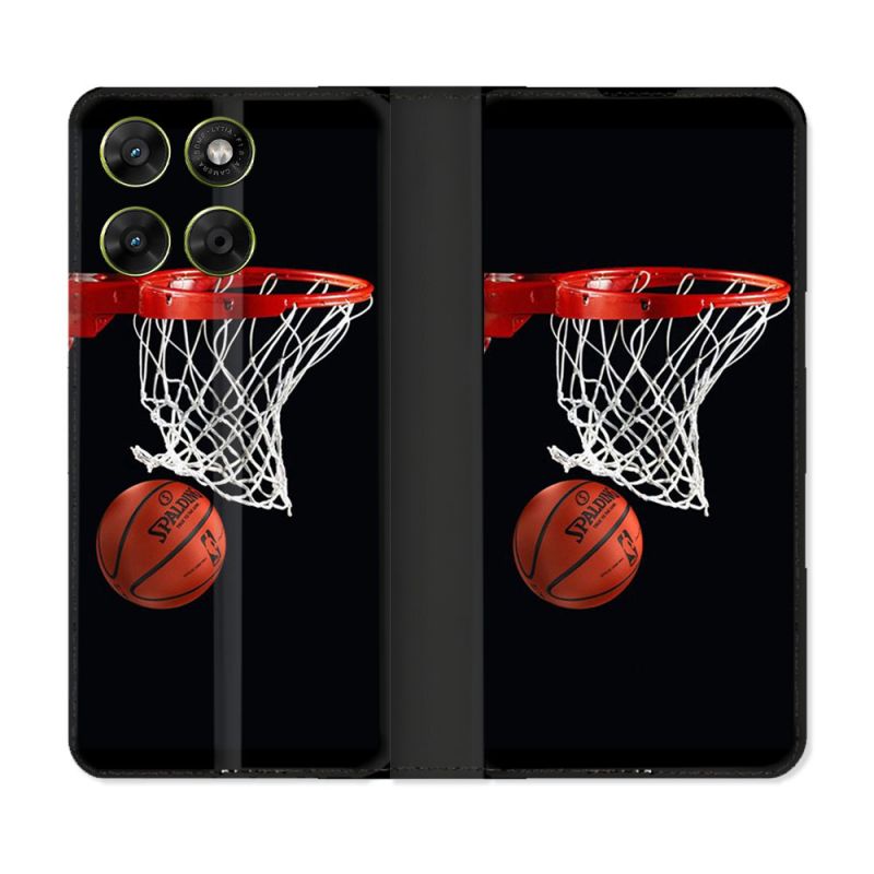 Housse Cuir Portefeuille Pour Motorola Moto G67 / G77 / G87 Sport Basket Panier