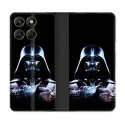 Housse Cuir Portefeuille Pour Motorola Moto G67 / G77 / G87 Star Wars - Dark Vador Noir