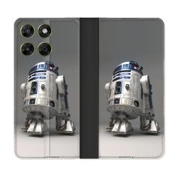 Housse Cuir Portefeuille Pour Motorola Moto G67 / G77 / G87 Star Wars - R2D2