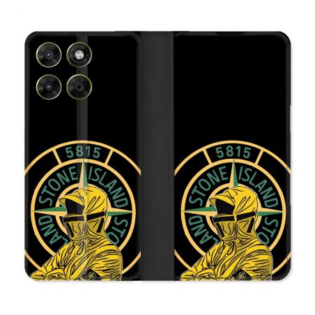 Housse Cuir Portefeuille Pour Motorola Moto G67 / G77 / G87 Stone Island Color