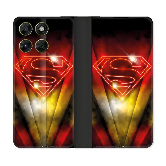 Housse Cuir Portefeuille Pour Motorola Moto G67 / G77 / G87 Superman Logo