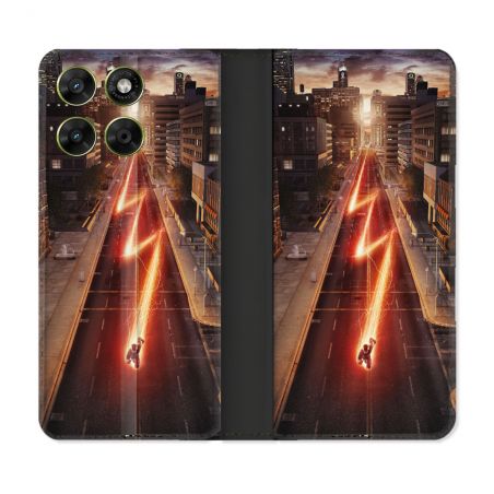 Housse Cuir Portefeuille Pour Motorola Moto G67 / G77 / G87 The Flash City
