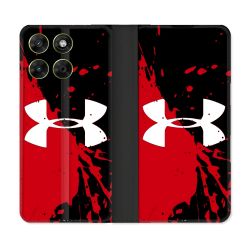Housse Cuir Portefeuille Pour Motorola Moto G67 / G77 / G87 Under Armour