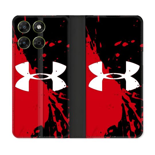 Housse Cuir Portefeuille Pour Motorola Moto G67 / G77 / G87 Under Armour