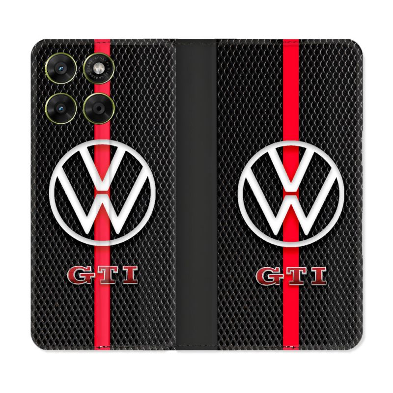 Housse Cuir Portefeuille Pour Motorola Moto G67 / G77 / G87 Volkwagen Line