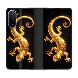 Housse Cuir Portefeuille Pour Xiaomi Redmi A7 Pro Animal Lezard Noir 2026