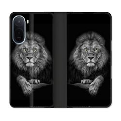 Housse Cuir Portefeuille Pour Xiaomi Redmi A7 Pro Animal Lion Majestueux