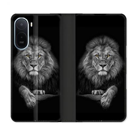 Housse Cuir Portefeuille Pour Xiaomi Redmi A7 Pro Animal Lion Majestueux
