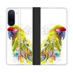 Housse Cuir Portefeuille Pour Xiaomi Redmi A7 Pro Animal Perroquet Jaune