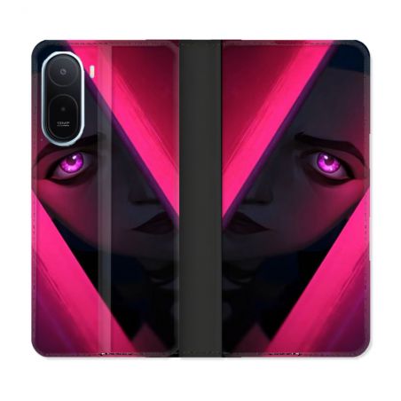 Housse Cuir Portefeuille Pour Xiaomi Redmi A7 Pro Arcane Jinx Rose