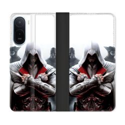 Housse Cuir Portefeuille Pour Xiaomi Redmi A7 Pro Assassin Creed Mask